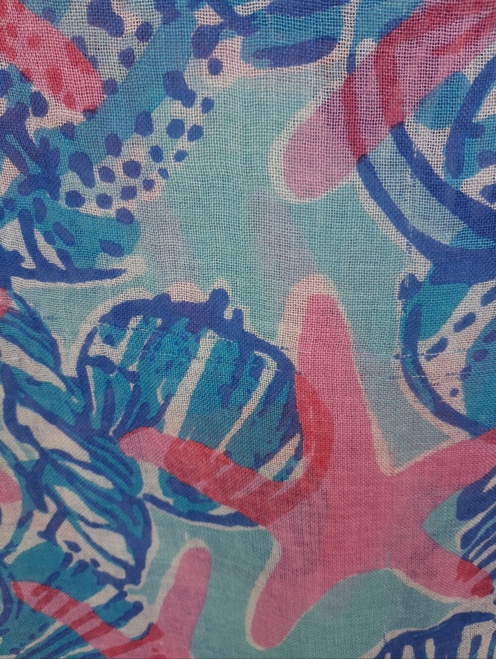 Lilly Pulitzer Murfee Scarf "She She Shells" Silk/cashmere NWOT - Picture 2 of 3
